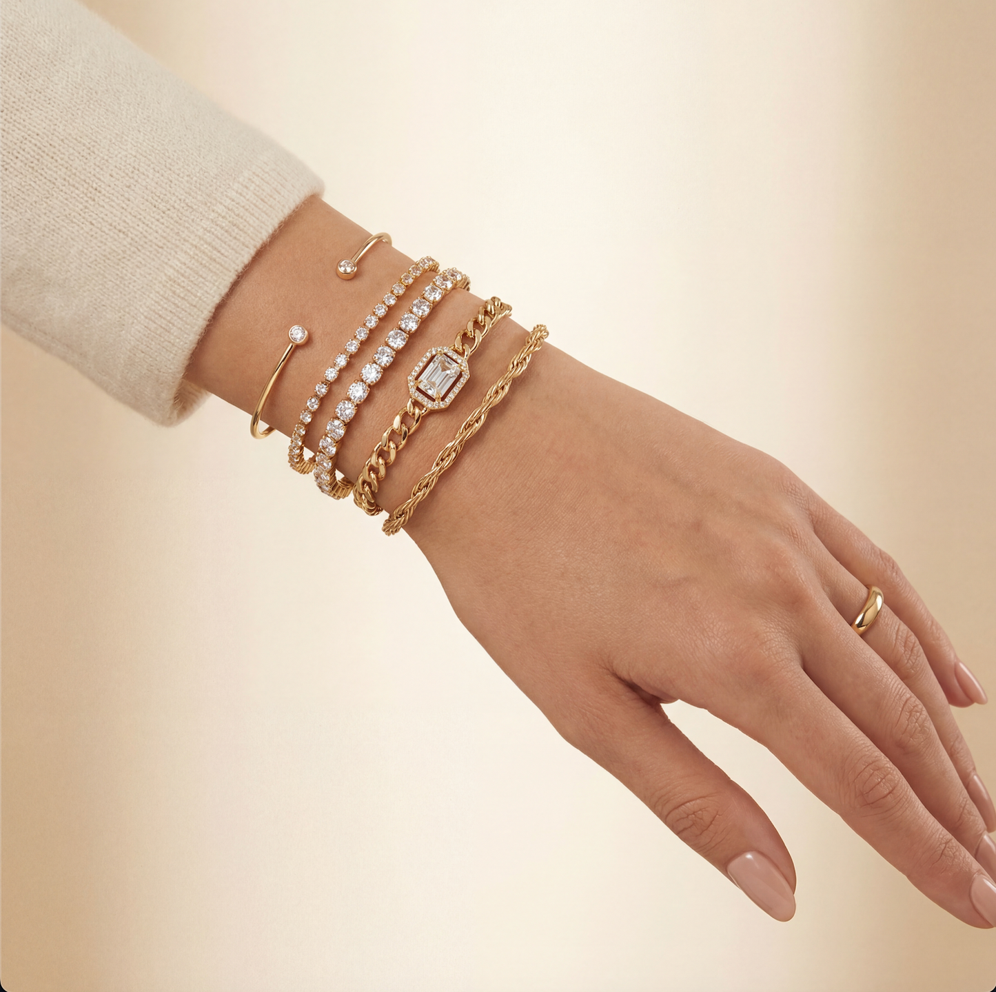 Domitia Calvina Bracelet Set | Gold