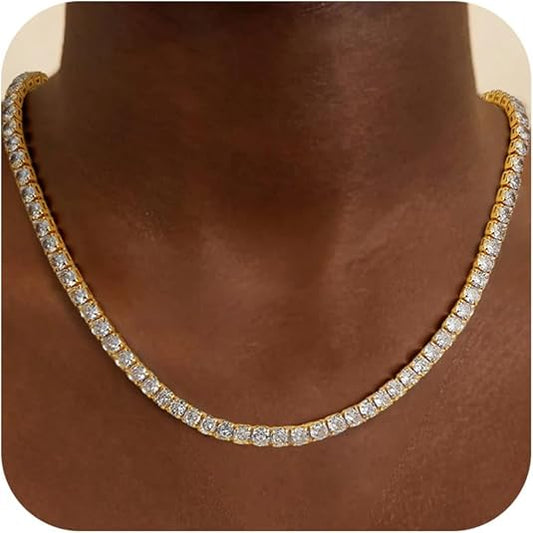 Tennis Necklace I Gold