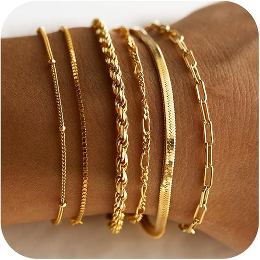 Isabel Varnetta Bracelet Set I Gold